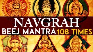 NAVGRAHA BEEJ MANTRA 108 Times  Beej Mantra of all Nine planetsनौ ग्रहों के बीज मन्त्रBeej Mantra [upl. by Damara]