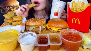 ASMR MCDONALDS MUKBANG No Talking CHEESEBURGER  NUGGETS  FRIES  EATING FOOD [upl. by Aesoh]