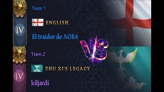 AoE4 English vs Zhu Xi Legacy kiljardi vs El traidor de AOE4 [upl. by Leva]