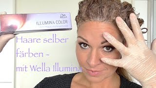 Haare selbst färben mit Wella Illumina deutsch HD DIY [upl. by Htebharas]