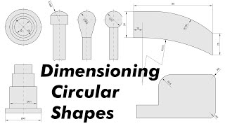 Dimensioning Circular Shapes in Engineering Drawing [upl. by Nered]