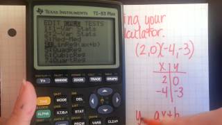 Finding slope using stat on calculator [upl. by Arno]