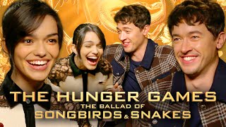 Rachel Zegler amp Tom Blyth Try To Name Every Hunger Games Tribute  The Ballad of Songbirds amp Snakes [upl. by Camm84]