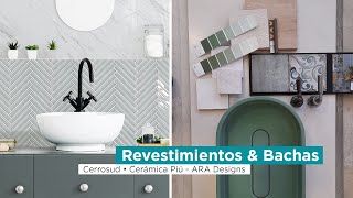 Ambientaciones amp Diseño Nuevos diseños en revestimiento de Cerámica Piú Bachas ARA Designs [upl. by Onin]