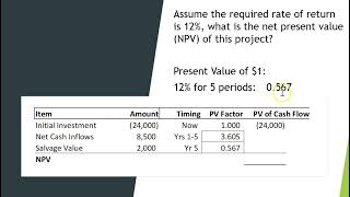 Net Present Value Example 3 [upl. by Llahsram]