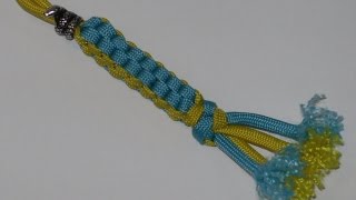 Paracord knüpfen eckig mit Perle in Deutsch [upl. by Adiana]