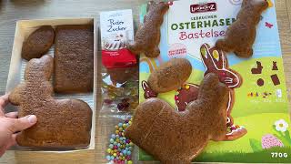 Osterdeko zum naschen Lebkuchen Osterhasen basteln und dekorieren Anleitung [upl. by Lulita]