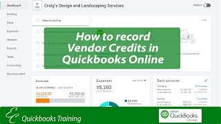 How To Record a Vendor Credit in QuickBooks Online [upl. by Rachaba]