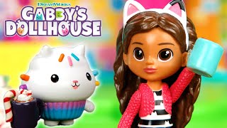 Warm Up a Cold Day with Cakeys Hot Chocolate  GABBYS DOLLHOUSE TOY PLAY ADVENTURES [upl. by Oreste]