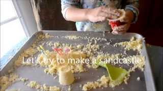 Testing Homemade Taste Safe Kinetic Sand  Recipe [upl. by Hayott]