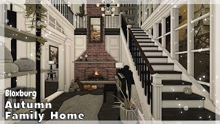 BLOXBURG Autumn Family Home Speedbuild interior  full tour Roblox House Build [upl. by Henleigh]