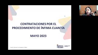 05 22 Contrataciones a través del Procedimiento de Ínfima Cuantía [upl. by Lynnett500]