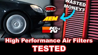 Performance Air Filters  KampN vs AEM vs BMC  DYNO TEST [upl. by Toshiko885]