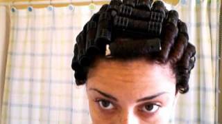 natural hair rollerset tutorial bentonite part 3 [upl. by Ecadnac2]