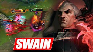 Wild Rift Swain Gameplay New Champion Build amp Runes [upl. by Ogu899]