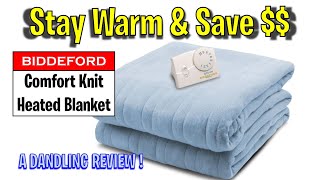 The Biddeford Comfort Knit Heated Blanket STAY WARM amp SAVE [upl. by Aicilev]