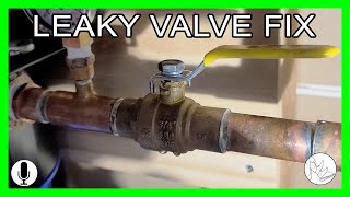 How to Fix a Leaky Water Valve Ball Valve [upl. by Elimay]