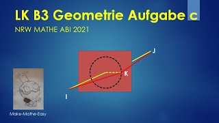 LK Prüfungsteil B3 Mathe Abi NRW 2021 vektorielle Geometrie Aufgabe c [upl. by Swithin]