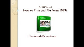 How to Prepare Print and File Tax form 1099s with ez1099 software [upl. by Nyllewell372]