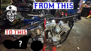 Building a Harley shovelhead bobber chopper [upl. by Audre471]