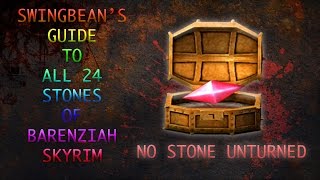 SKRIM ALL 24 STONES OF BARENZIAH NO STONE UNTURNED UNUSUAL GEMS 2016 [upl. by Lindgren]