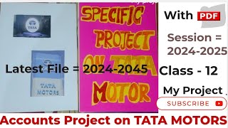 Tata Motors project file 20242025 accounts class  12 with Pdf and picture and graph are included [upl. by Saraann]