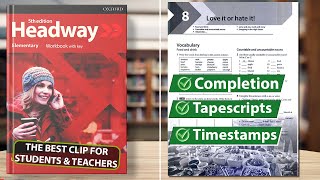 New Headway Elementary 5th Edition  Unit 8 Love it or Hate it  Workbook [upl. by Martella]