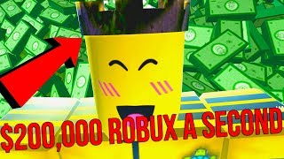 ROBLOX MONEY SIMULATOR 200000 ROBUX EVERY SECOND [upl. by Steward]