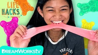 Fluffy Gummy Bear Slime amp More Leftover Candy Hacks  LIFE HACKS FOR KIDS [upl. by Balkin]