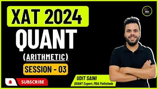 Day 05  XAT 2024  Crash Course  Quant Session 03  Udit Saini  Arithmetic [upl. by Heger]