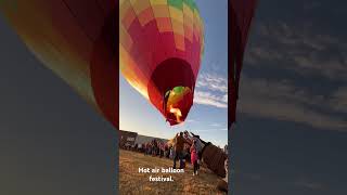 Hot air balloon festivalhotairballoon hotairballoonfestival [upl. by Anivas]