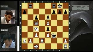 Ding Liren vs Gukesh  Game 6 World Chess Championship 2024  Queens Pawn Game [upl. by Koerner]