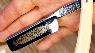 Le Grelot P HOSPITAL amp CO 363 68 FORGE A LA MAIN DOUBLE EVIDE SONNANT straight razor shaving [upl. by Aerdnuahs158]