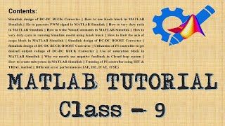 MATLAB TUTORIAL Class 9 Beginner to Advanced Level [upl. by Bollinger897]