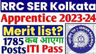 SER Kolkata Apprentice Merit list 2024 kab ayega South Eastern Railway Apprentice merit list 2024 [upl. by Wylen266]