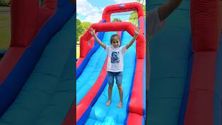 GIANT INFLATABLE WATER SLIDE FOR KIDS shorts [upl. by Adnala]