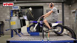 Yamaha YZ65 2018 Dyno test with VHM cylinder head full [upl. by Hillyer]