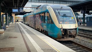 Arriva trains on Odense Station Denmark [upl. by Efeek]