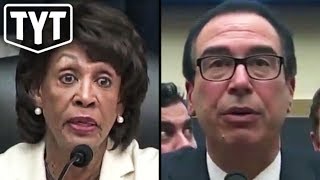 Maxine Waters SCHOOLS Steve Mnuchin [upl. by Nylirrej]