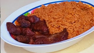 Cooking Perfect Ghanaian Smoky Party Jollof Rice Jollof Rice RecipeStep by Step [upl. by Eelan]