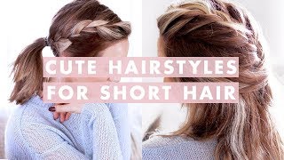 3 Easy Hairstyles For ShortMedium Length Hair [upl. by Henricks]