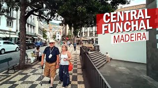 Walking Tour of Madeira Islands Capital 🇵🇹 Central Funchal [upl. by Slin746]