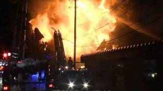 Pawtucket Mill Fire  general alarm w collapse [upl. by Mikaela]