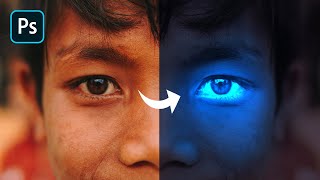 Easy Way to Make Glowing Eye in Photoshop [upl. by Akinehc]