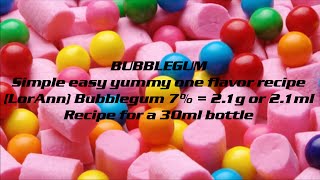 DIY EJUICE  BUBBLE GUM [upl. by Hnib937]