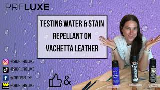 Testing water amp stain repellant on vachetta leather handbags [upl. by Lubow]