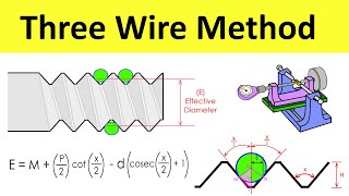 Three Wire Method Derivation of Effective Diameter  Thread Measurement in Metrology  Shubham Kola [upl. by Nirrak]