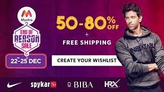 Myntra EORS  End of Reason Sale is from 22nd to 25th Dec [upl. by Ajroj]