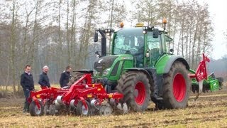 Fendt 720 met Kongskilde Front Terra Disc en Paragrubber [upl. by Eibrab]