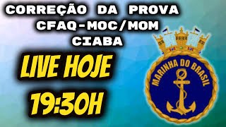 LIVE DA CORREÇÃO DA PROVA DE BELÉM  CIABA CFAQMOMMOC 2023 [upl. by Magnus]